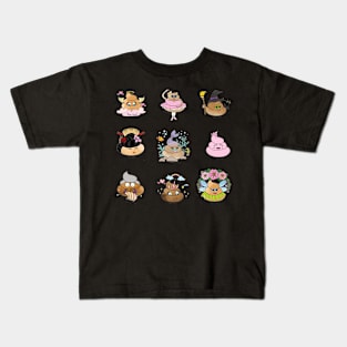 Cute Poop Emojis for Girls Kids T-Shirt